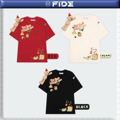 Áo thun JoyBear FIDE TEEDY phông cotton unisex nam nữ Form rộng cổ tròn đính gấu - AT125 (TẶNG GẤU)