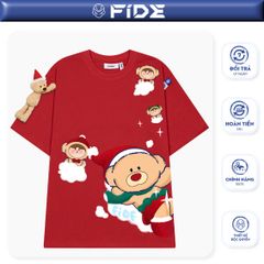 Áo thun JoyBear FIDE TEEDY phông cotton unisex nam nữ Form rộng cổ tròn đính gấu - AT127 (TẶNG GẤU)