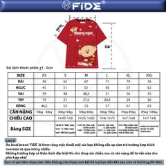 Áo thun JoyBear Tết FIDE TEDDY phông cotton unisex nam nữ Form rộng cổ tròn - AT131