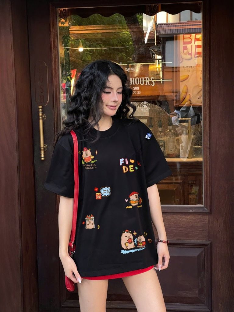 Áo thun FIDE CAPYBARA TẾT phông unisex form rộng local brand nam nữ cổ tròn oversize - AT133