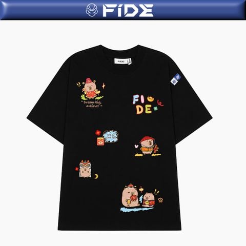 Áo thun FIDE CAPYBARA TẾT phông unisex form rộng local brand nam nữ cổ tròn oversize - AT133