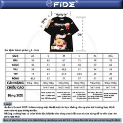 Áo thun JoyBear FIDE TEEDY phông cotton unisex nam nữ Form rộng cổ tròn đính gấu - AT135 (TẶNG GẤU)