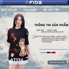 Áo thun JoyBear FIDE TEEDY phông cotton unisex nam nữ Form rộng cổ tròn đính gấu - AT136 (TẶNG GẤU)