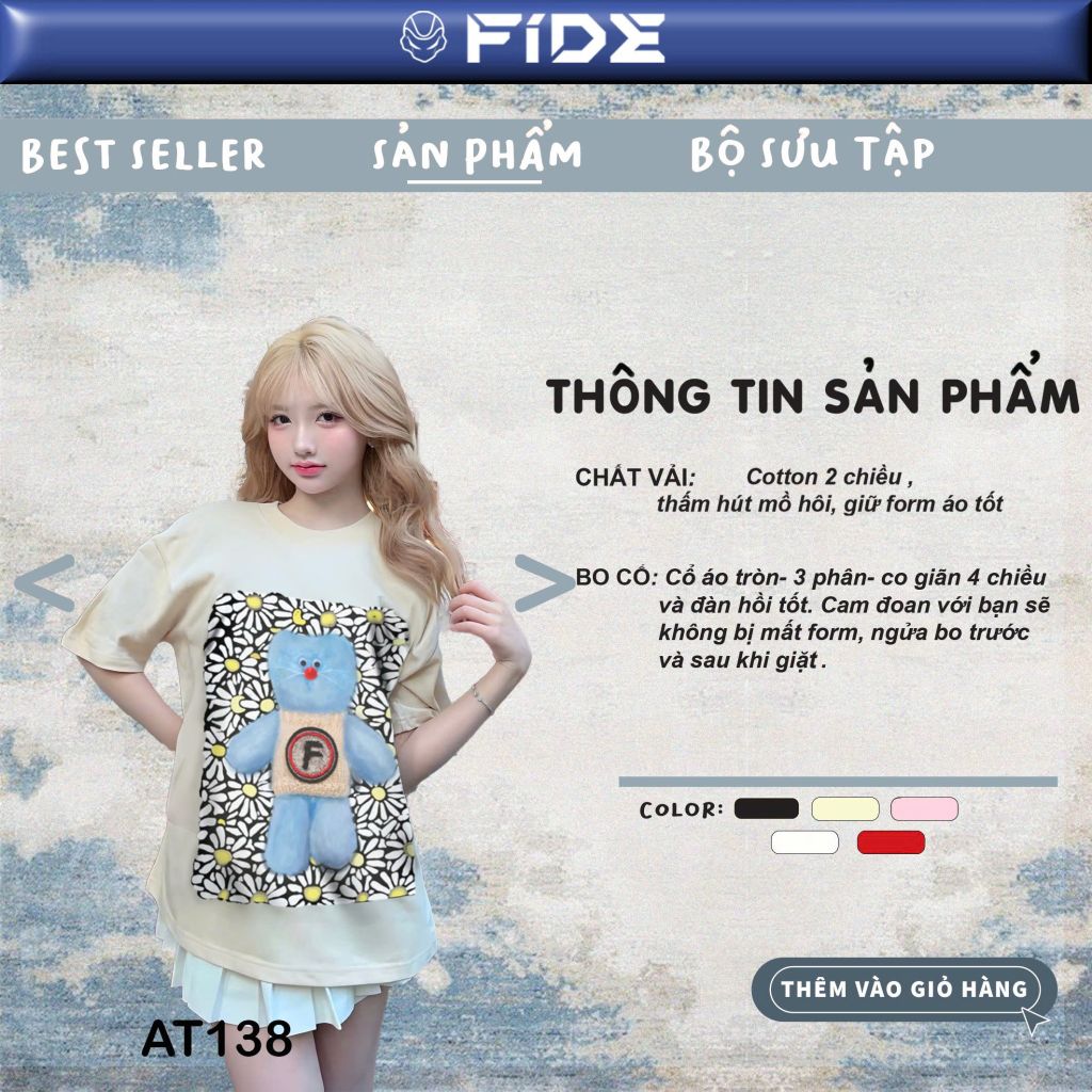 Áo thun FIDE MONAMHEE phông unisex form rộng local brand nam nữ cổ tròn oversize - AT138