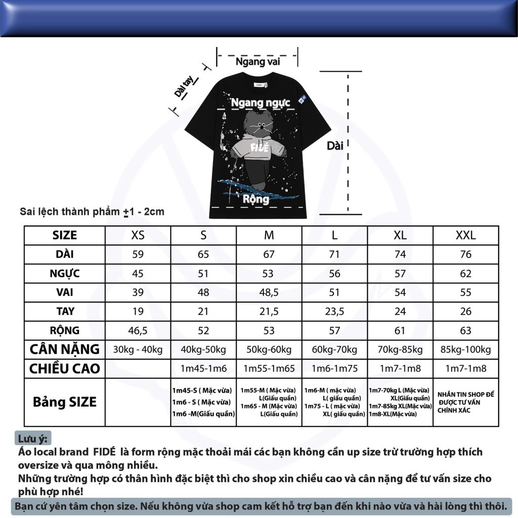 Áo thun FIDE MONAMHEE phông unisex form rộng local brand nam nữ cổ tròn oversize - AT140