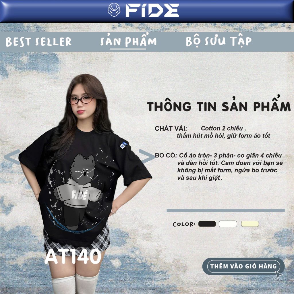 Áo thun FIDE MONAMHEE phông unisex form rộng local brand nam nữ cổ tròn oversize - AT140