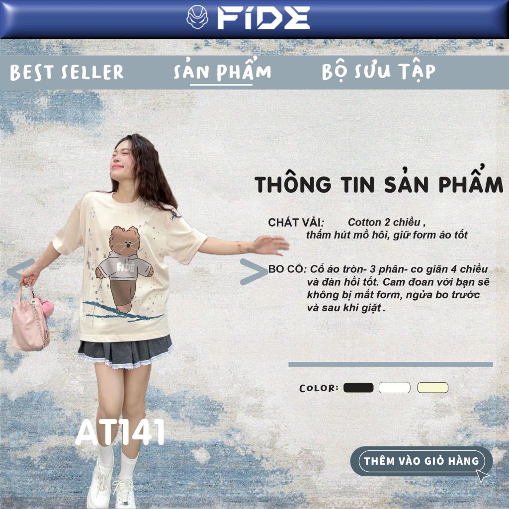 Áo thun FIDE MONAMHEE phông unisex form rộng local brand nam nữ cổ tròn oversize - AT141