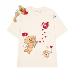 Áo thun FIDE Valentine cặp đôi unisex form rộng local brand cổ tròn oversize - AT145 (Tặng gấu)