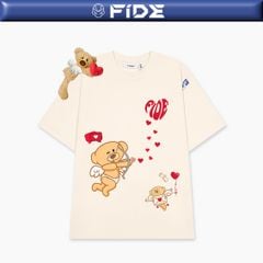 Áo thun FIDE Valentine cặp đôi unisex form rộng local brand cổ tròn oversize - AT145 (Tặng gấu)