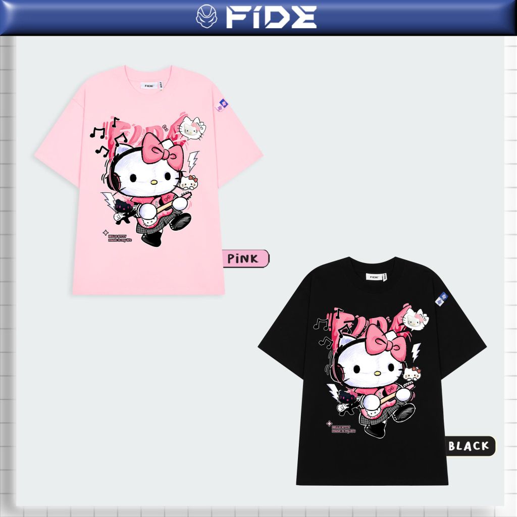 Áo thun FIDE KittyCat phông unisex form rộng local brand nam nữ cổ tròn oversize - AT146 (Tặng mèo)