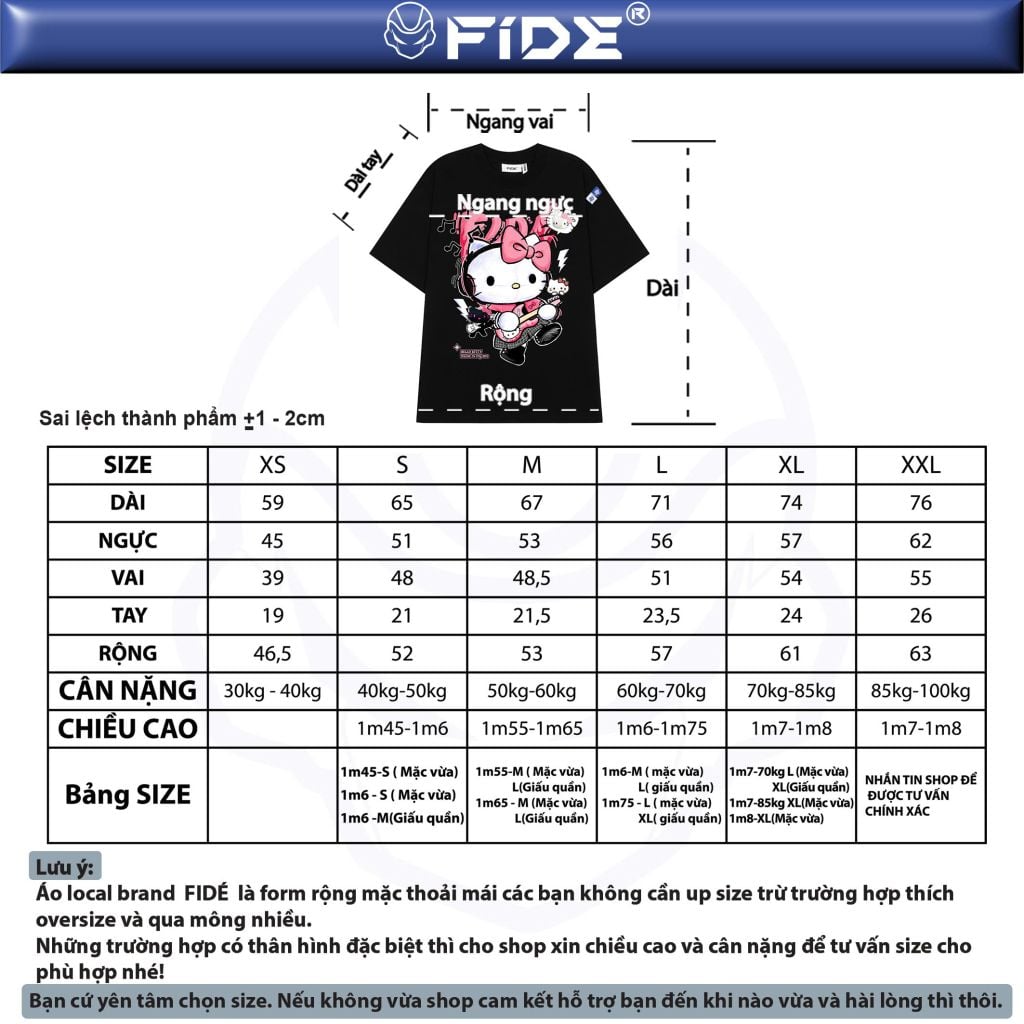 Áo thun FIDE KittyCat phông unisex form rộng local brand nam nữ cổ tròn oversize - AT146 (Tặng mèo)