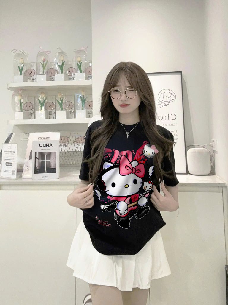 Áo thun FIDE KittyCat phông unisex form rộng local brand nam nữ cổ tròn oversize - AT146 (Tặng mèo)