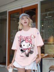 Áo thun FIDE KittyCat phông unisex form rộng local brand nam nữ cổ tròn oversize - AT146 (Tặng mèo)