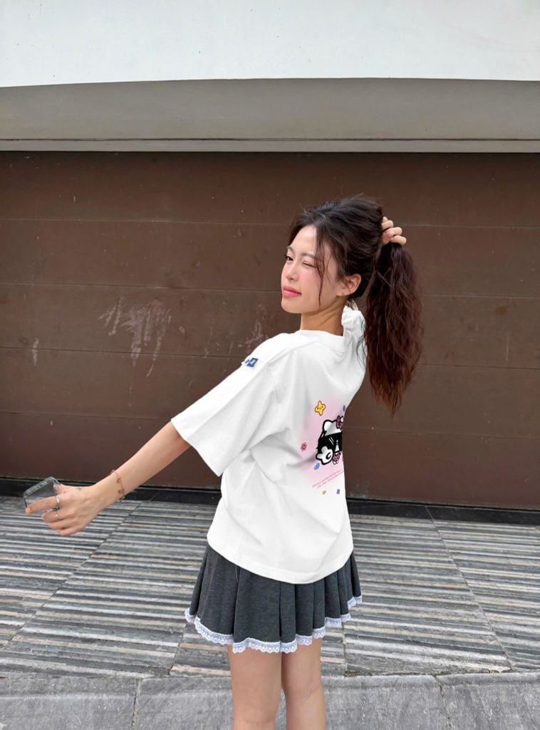 Áo thun FIDE KittyCat phông unisex form rộng local brand nam nữ cổ tròn oversize - AT151