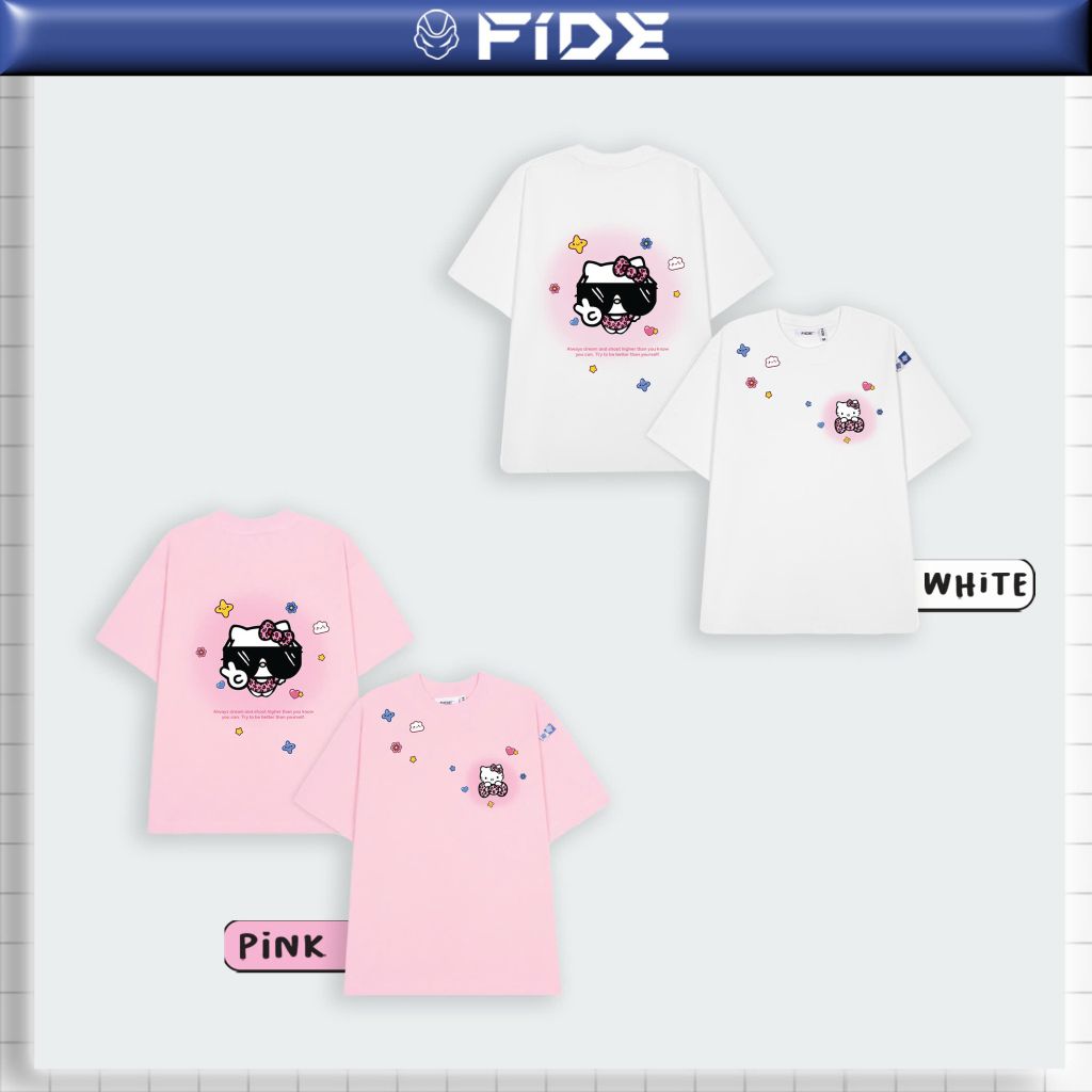 Áo thun FIDE KittyCat phông unisex form rộng local brand nam nữ cổ tròn oversize - AT151