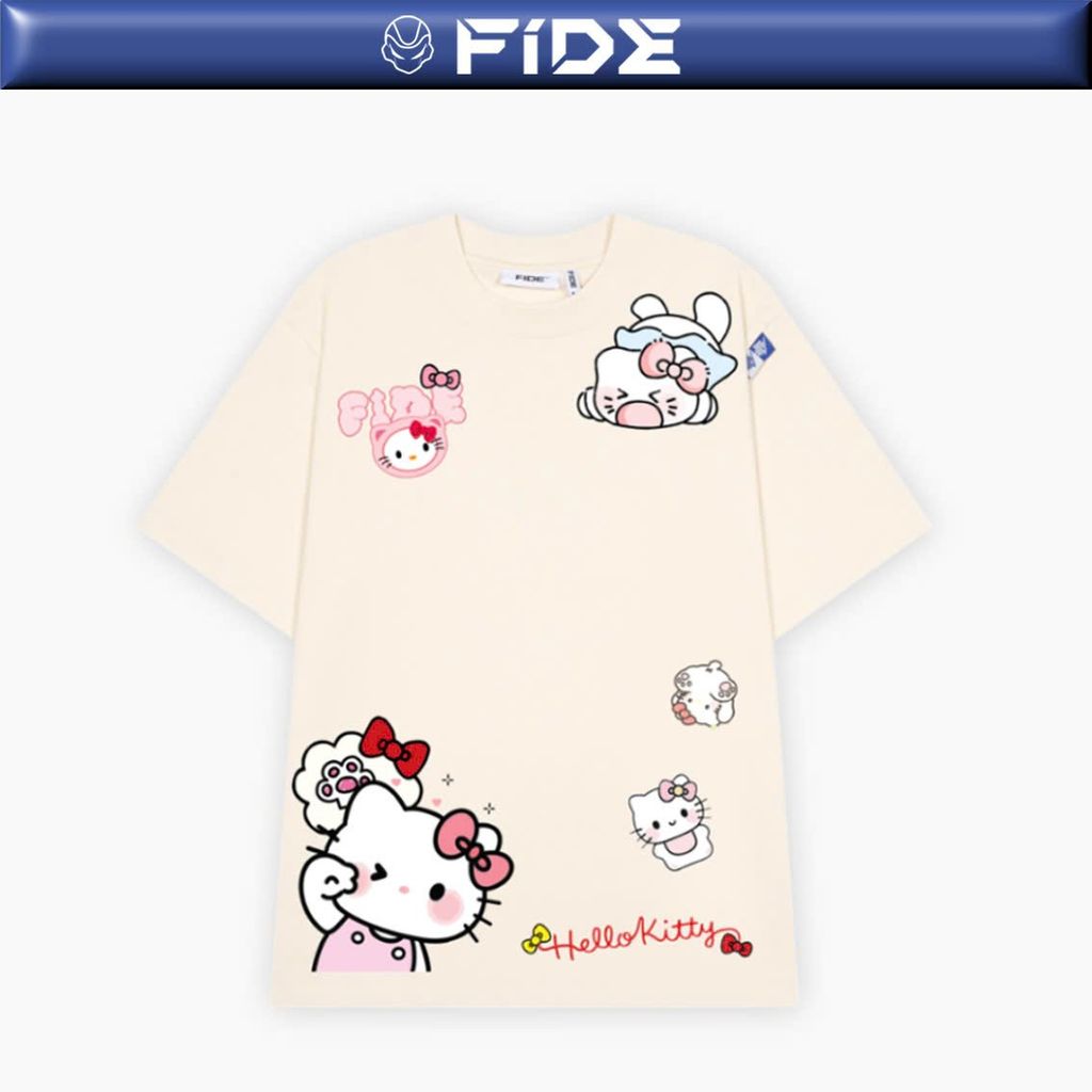 Áo thun FIDE KittyCat phông unisex form rộng local brand nam nữ cổ tròn oversize - AT149