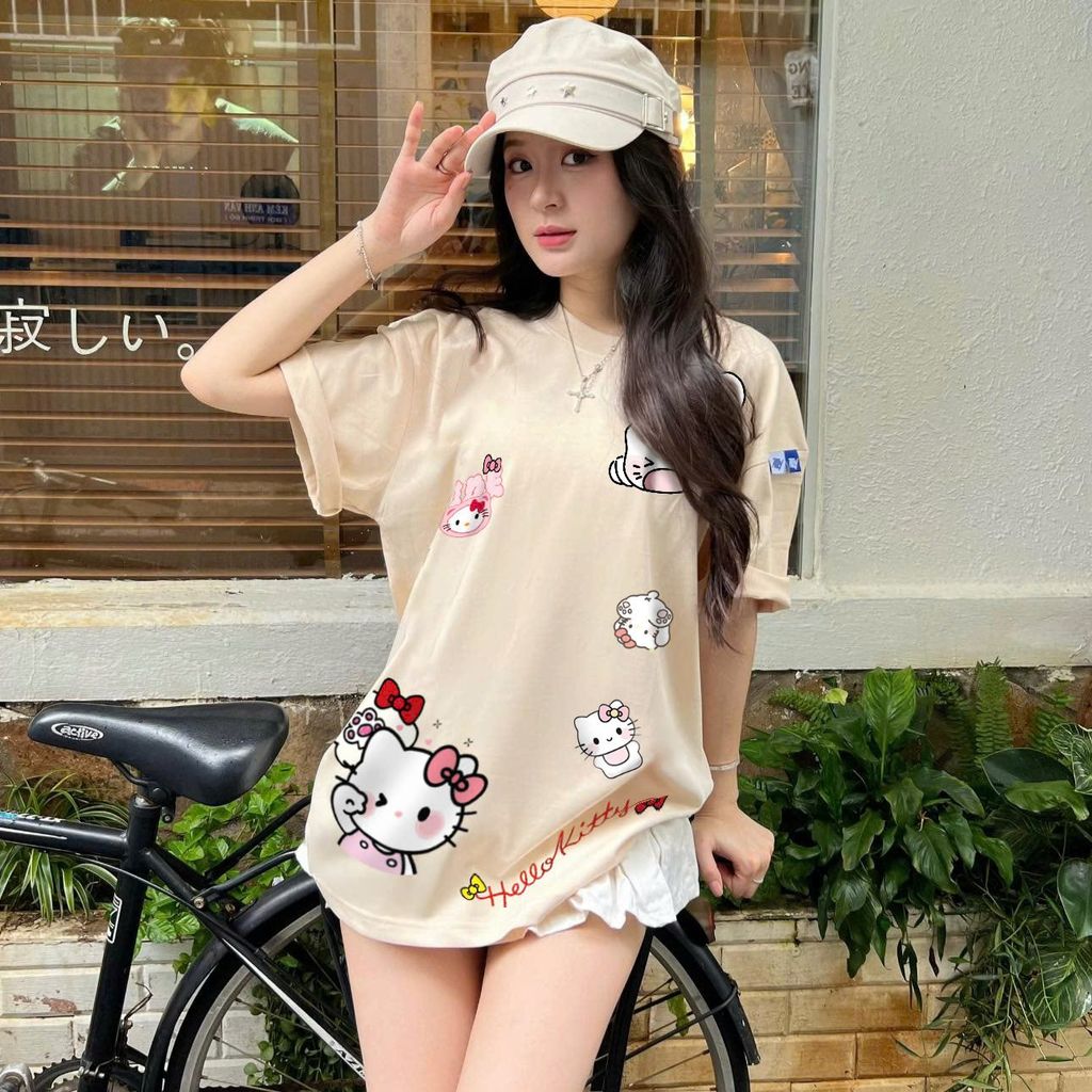 Áo thun FIDE KittyCat phông unisex form rộng local brand nam nữ cổ tròn oversize - AT149