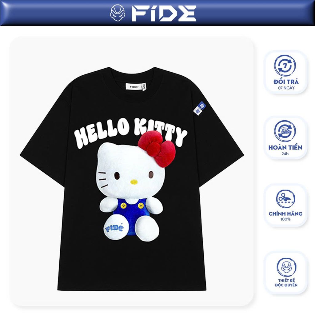 Áo thun FIDE KittyCat phông unisex form rộng local brand nam nữ cổ tròn oversize - AT150