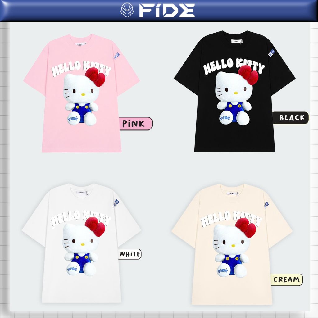 Áo thun FIDE KittyCat phông unisex form rộng local brand nam nữ cổ tròn oversize - AT150