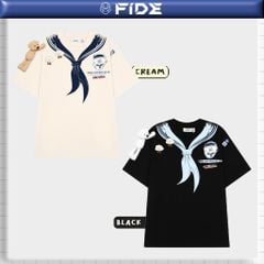 Áo thun FIDE JoyBear unisex form rộng đính gấu local brand cổ tròn oversize - AT152 (Tặng gấu)