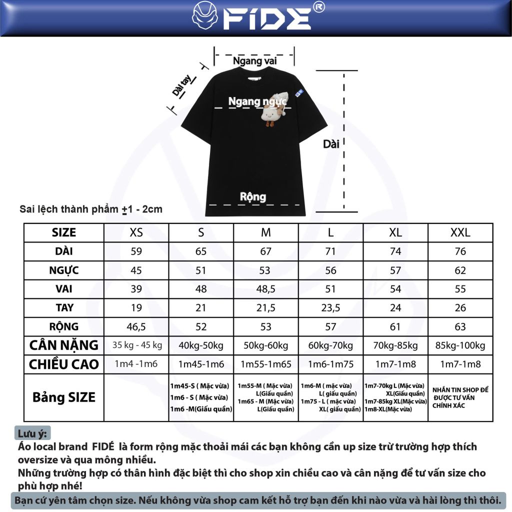 Áo thun FIDE JoyBear unisex form rộng đính gấu local brand cổ tròn oversize - AT154 (Tặng gấu)
