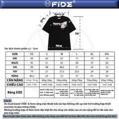 Áo thun FIDE JoyBear unisex form rộng đính gấu local brand cổ tròn oversize - AT154 (Tặng gấu)