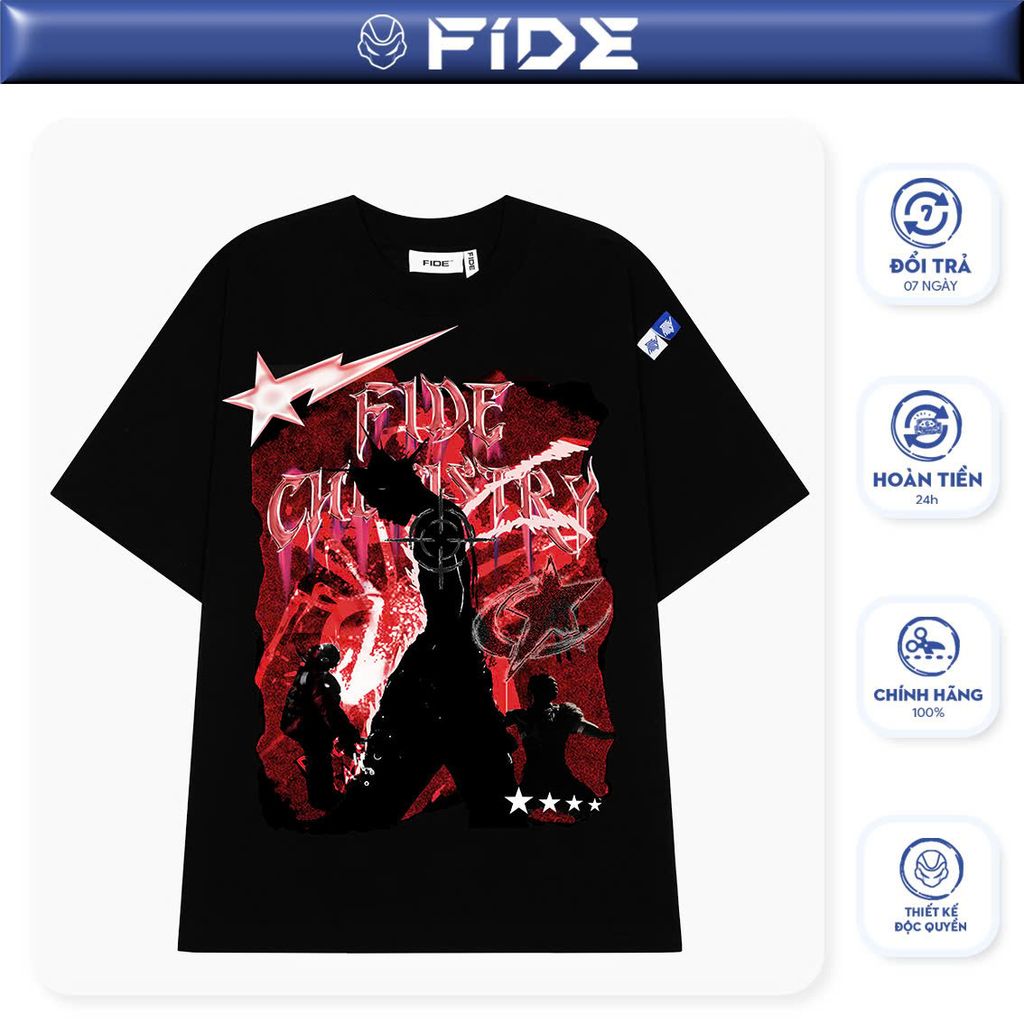 Áo thun FIDE phông unisex form rộng local brand nam nữ cổ tròn oversize - AT157