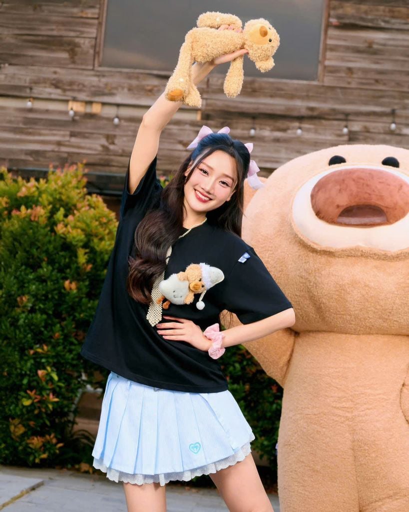 Áo thun FIDE JoyBear unisex form rộng đính gấu local brand cổ tròn oversize - AT154 (Tặng gấu)