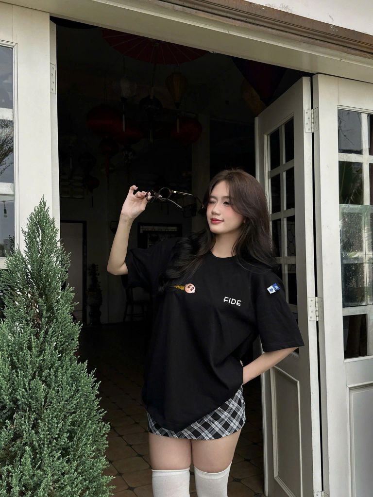 Áo thun FIDE SHIN Bút Chì phông unisex form rộng local brand nam nữ cổ tròn oversize - AT159