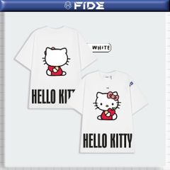 Áo thun FIDE Hello Kitty phông unisex form rộng local brand nam nữ cổ tròn oversize - AT160