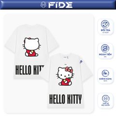 Áo thun FIDE Hello Kitty phông unisex form rộng local brand nam nữ cổ tròn oversize - AT160