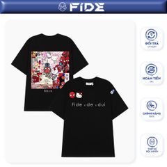 Áo thun FIDE Hello Kitty phông unisex form rộng local brand nam nữ cổ tròn oversize - AT161