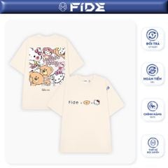 Áo thun FIDE Hello Kitty phông unisex form rộng local brand nam nữ cổ tròn oversize - AT163