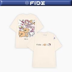 Áo thun FIDE Hello Kitty phông unisex form rộng local brand nam nữ cổ tròn oversize - AT163