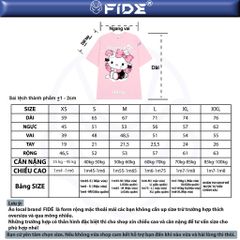 Áo thun FIDE Hello Kitty phông unisex form rộng local brand nam nữ cổ tròn oversize- AT164(Tặng Mèo)
