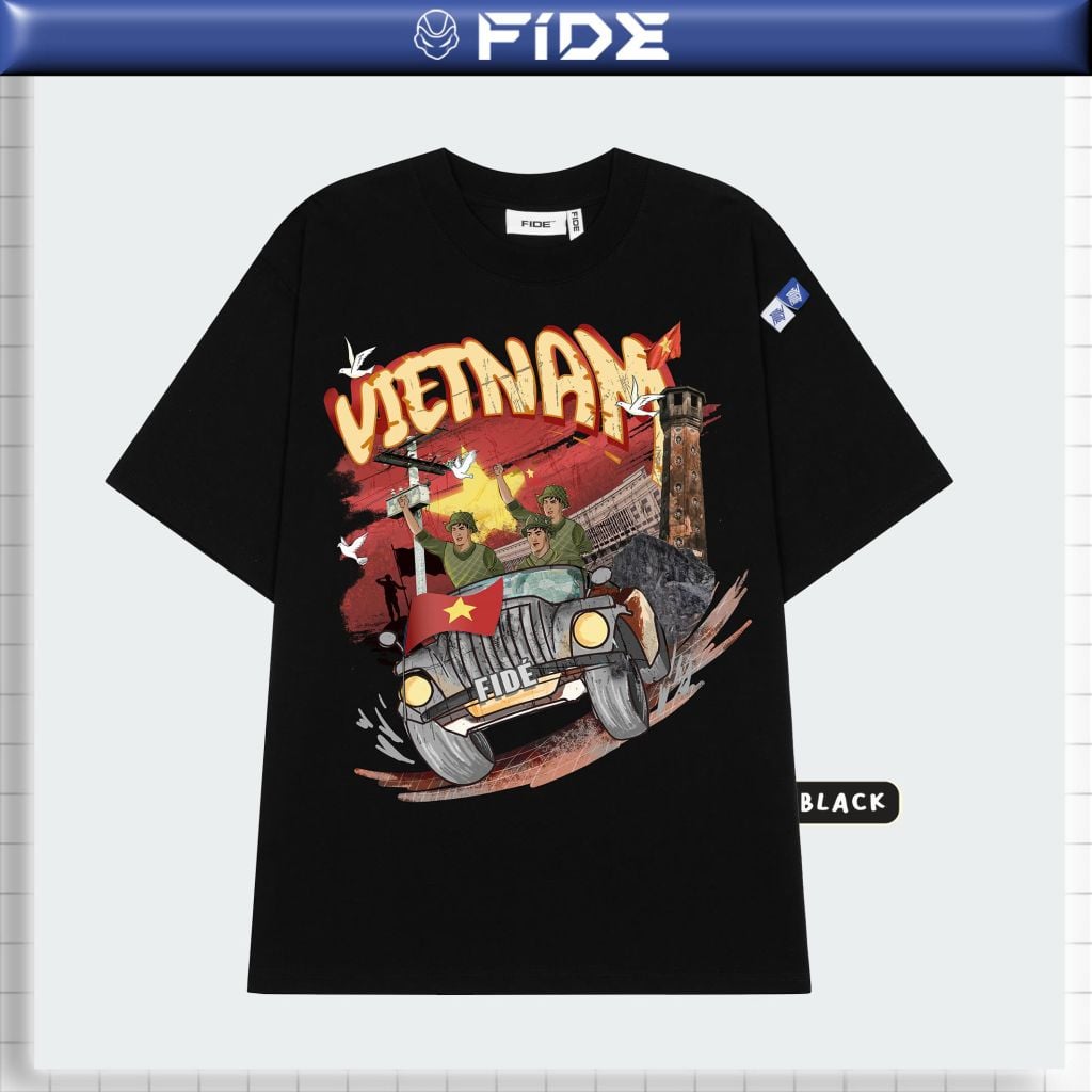 Áo thun FIDE Việt Nam phông unisex form rộng local brand nam nữ cổ tròn oversize - AT167
