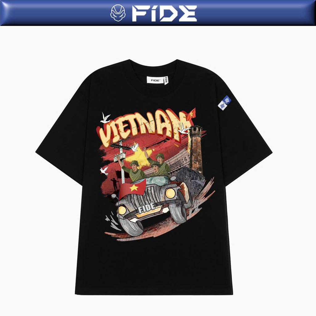 Áo thun FIDE Việt Nam phông unisex form rộng local brand nam nữ cổ tròn oversize - AT167