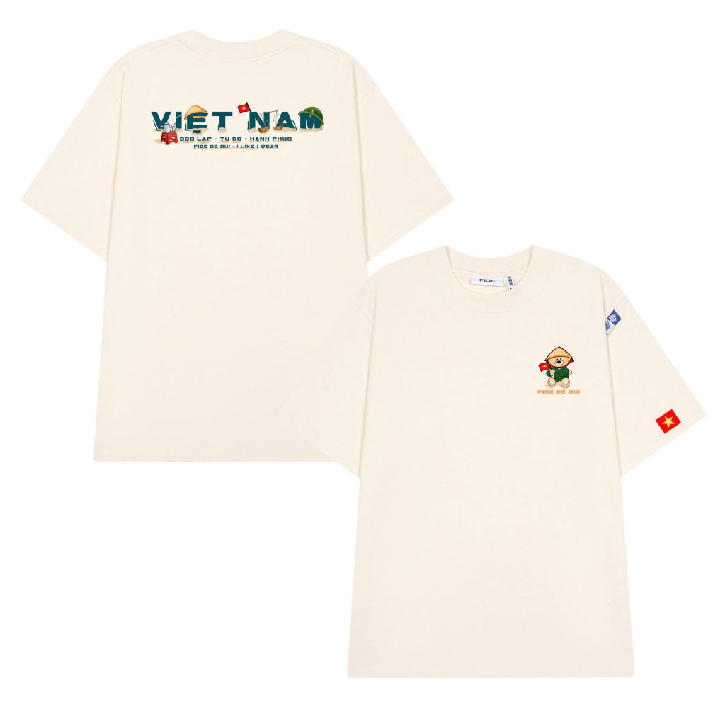 Áo thun FIDE Việt Nam phông unisex form rộng local brand nam nữ cổ tròn oversize - AT168