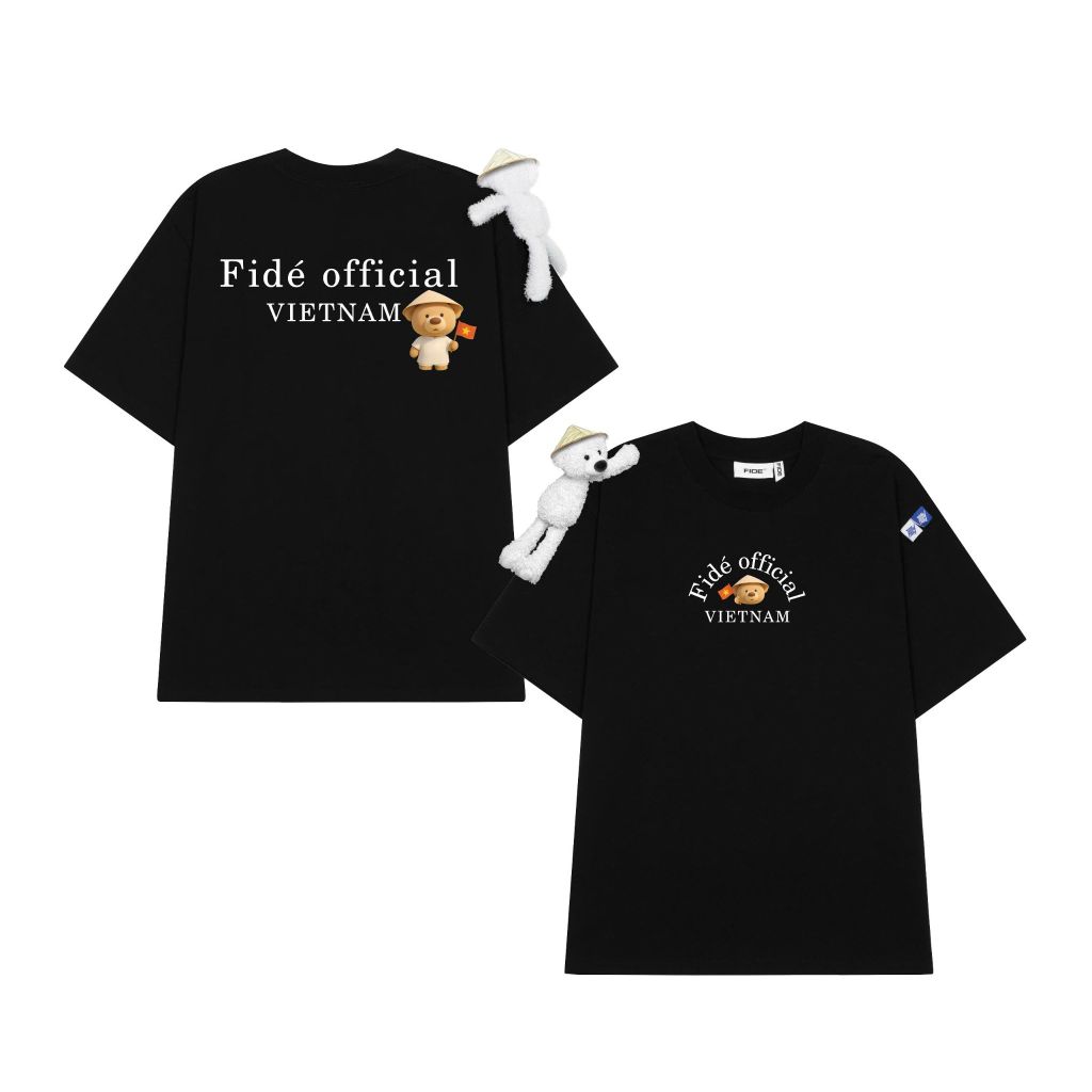 Áo thun FIDE Việt Nam phông unisex form rộng local brand nam nữ cổ tròn oversize - AT169 ( TẶNG KÈM GẤU )