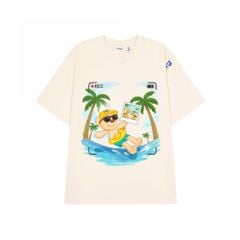 Áo thun FIDE JoyBear unisex form rộng đính gấu local brand cổ tròn oversize - AT178