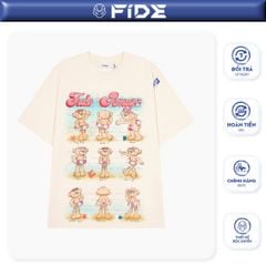 Áo thun FIDE JoyBear phông unisex form rộng local brand nam nữ cổ tròn oversize - AT176