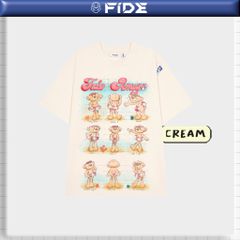 Áo thun FIDE JoyBear phông unisex form rộng local brand nam nữ cổ tròn oversize - AT176