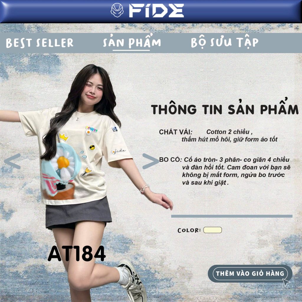 Áo thun FIDE LIGHTSTICK phông unisex form rộng local brand nam nữ cổ tròn oversize -AT184