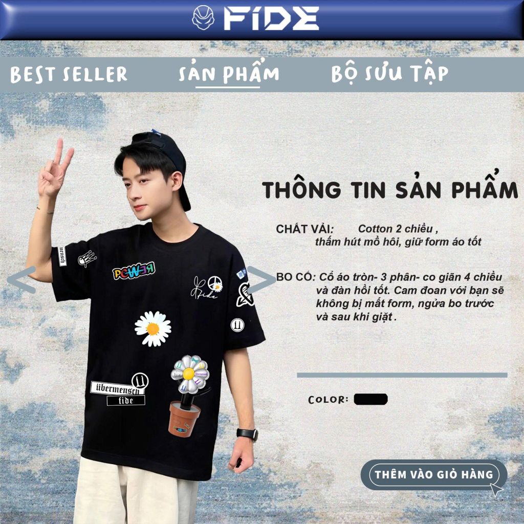 Áo thun FIDE LIGHTSTICK phông unisex form rộng local brand nam nữ cổ tròn oversize -AT185