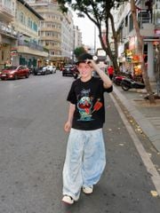 Áo thun FIDE Oggy unisex form rộng đính gấu local brand cổ tròn oversize- AT186
