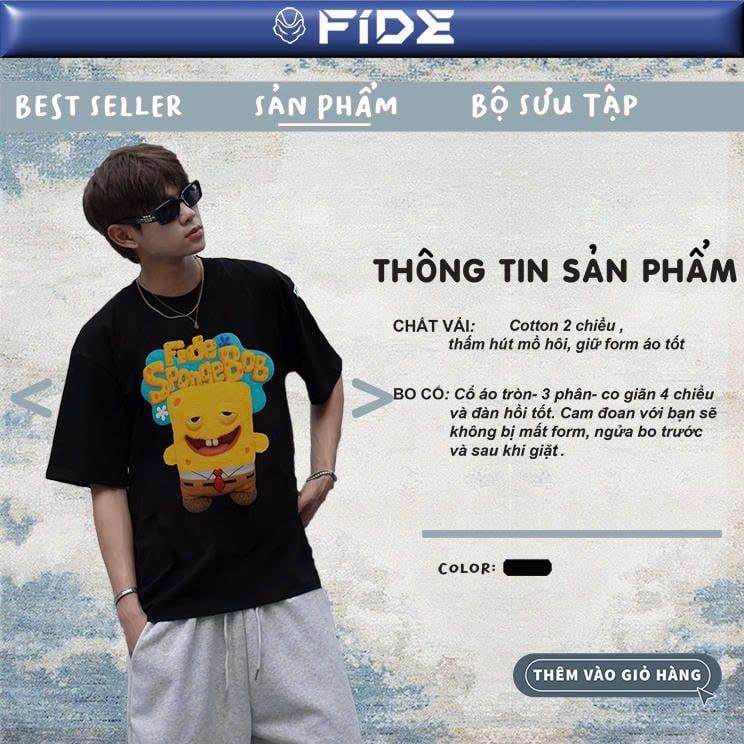 Áo thun FIDE Bọt Biển unisex form rộng local brand nam nữ cổ tròn oversize - AT196