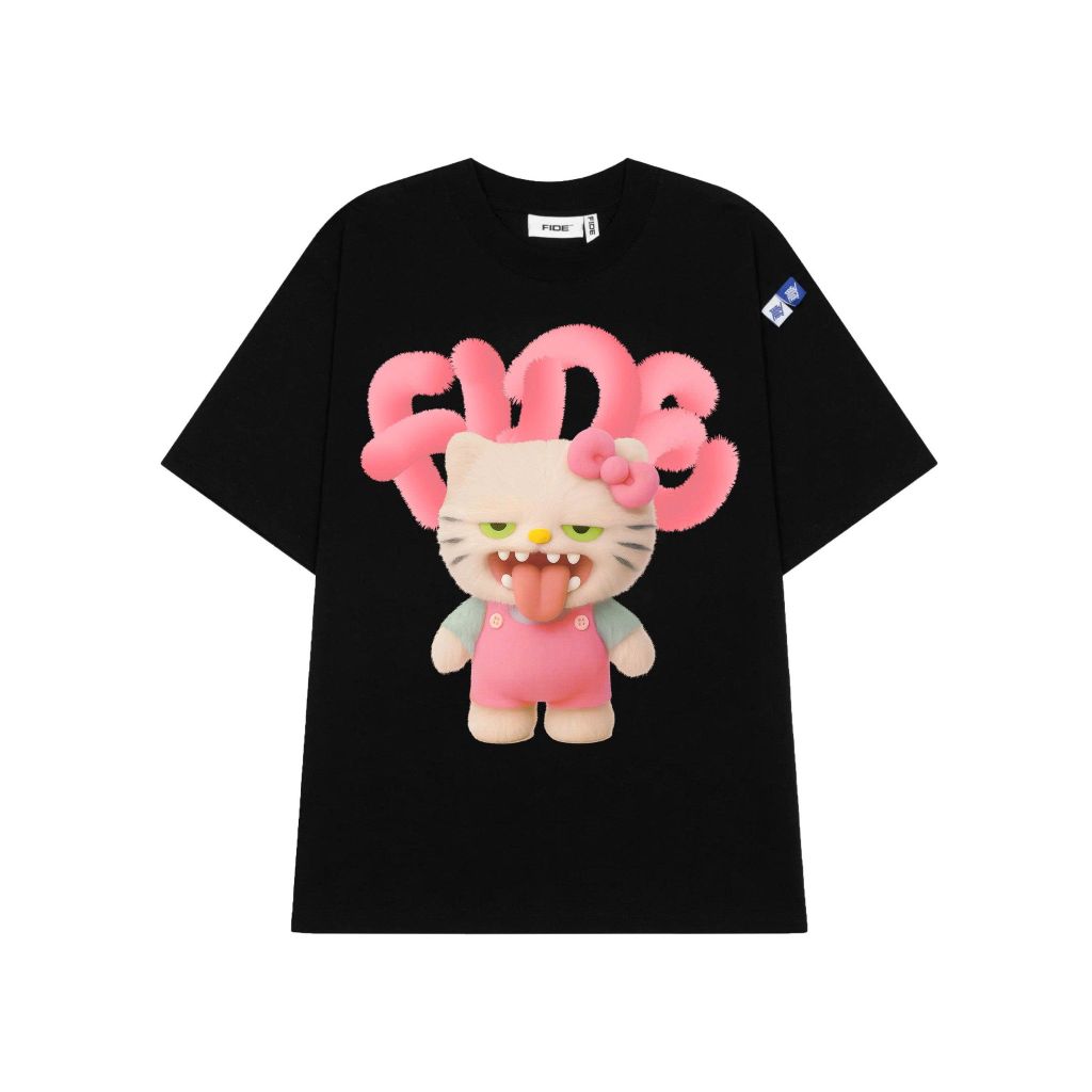 Áo thun FIDE Hello Kitty unisex form rộng local brand nam nữ cổ tròn oversize - AT197
