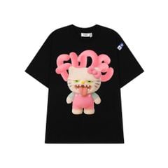 Áo thun FIDE Hello Kitty unisex form rộng local brand nam nữ cổ tròn oversize - AT197