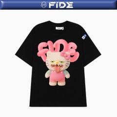 Áo thun FIDE Hello Kitty unisex form rộng local brand nam nữ cổ tròn oversize - AT197