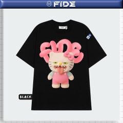 Áo thun FIDE Hello Kitty unisex form rộng local brand nam nữ cổ tròn oversize - AT197